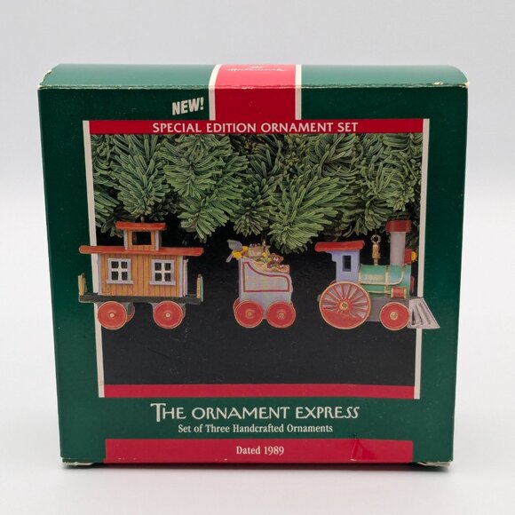 Hallmark Keepsake The Ornament Express 1989, Set of Three Handcrafted Ornaments - Picture 11 of 15